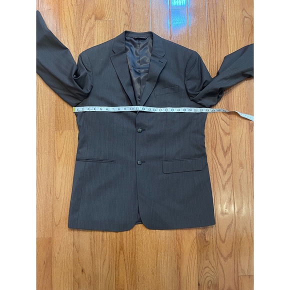 Perry Ellis Men's‎ Classic Fit Pinstripe 2 piece Suit Vest and Jacket Set - Picture 6 of 10